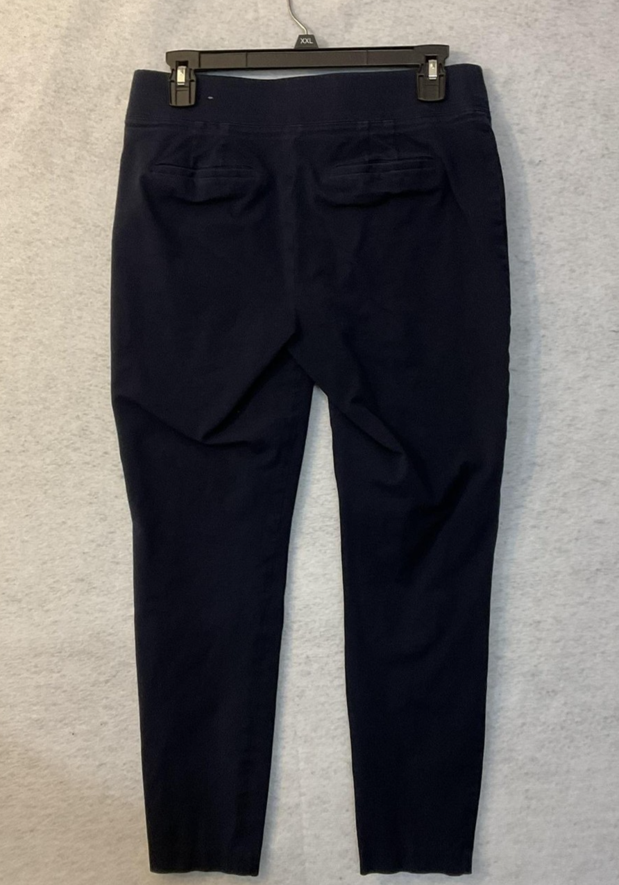 Talbots Pants Womens 6 Navy Blue Skinny Ankle Pull On Stretch Dress Career