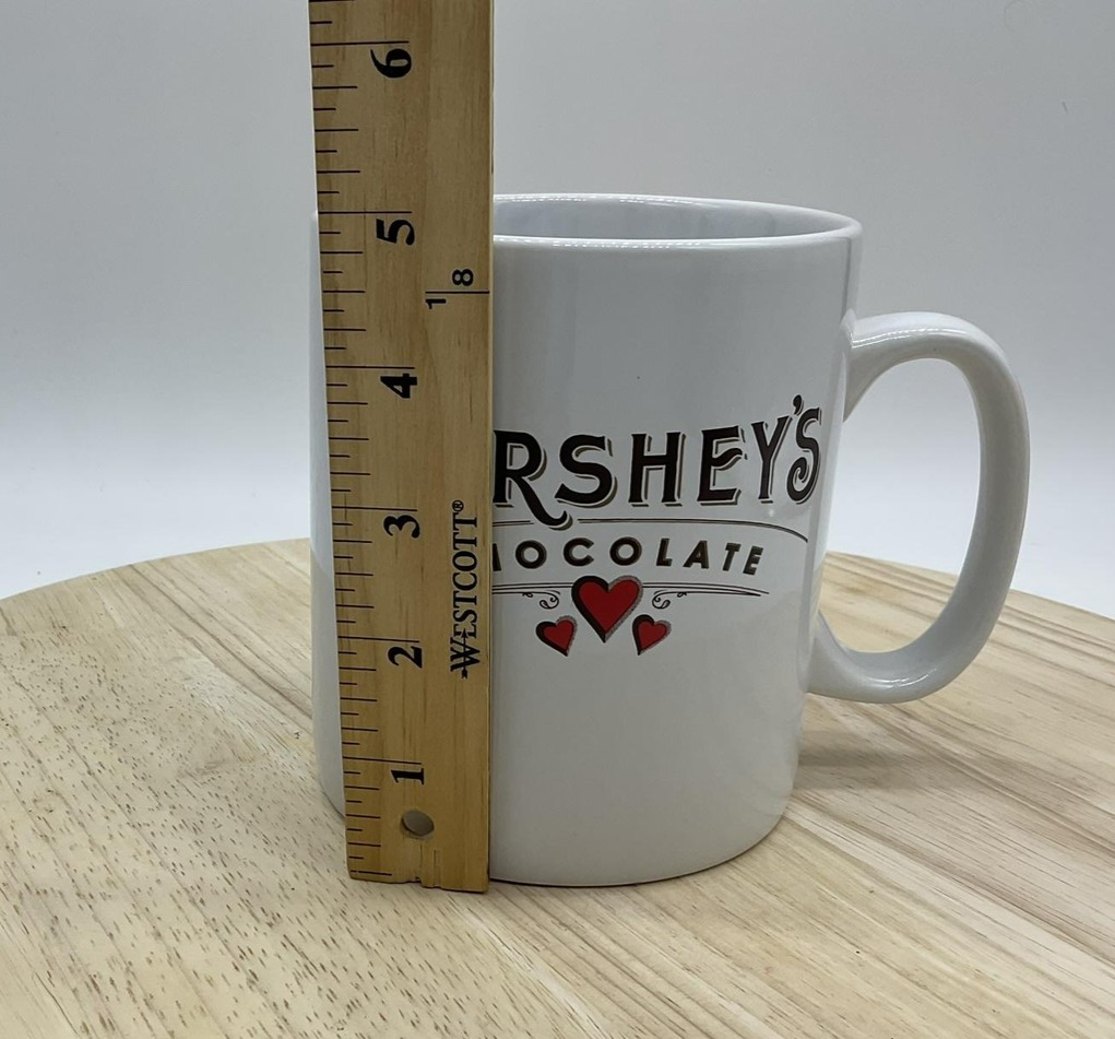 Hershey's Chocolate Coffee Mug Ceramic Cup 4.25" Collectible Gift Hearts Vintage