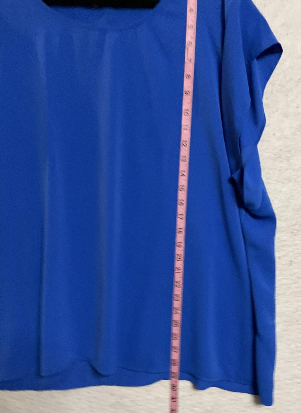 Cato Blouse Womens 26/28W Blue Dolman Sleeve Scoop Neck Tunic Top Plus Size