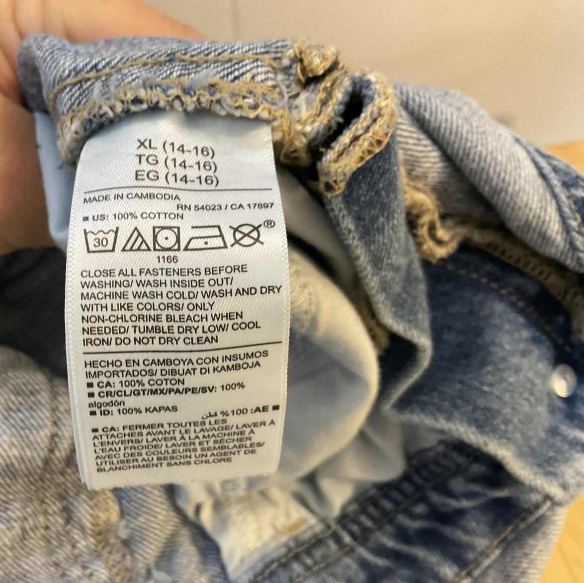 Old Navy Overalls Unisex Kids XL (14-16) Blue Denim Straight Bib Pockets Jeans