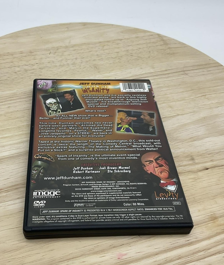 Jeff Dunham Spark of Insanity DVD Stand-Up Comedy NTSC 2007 Image Entertainment