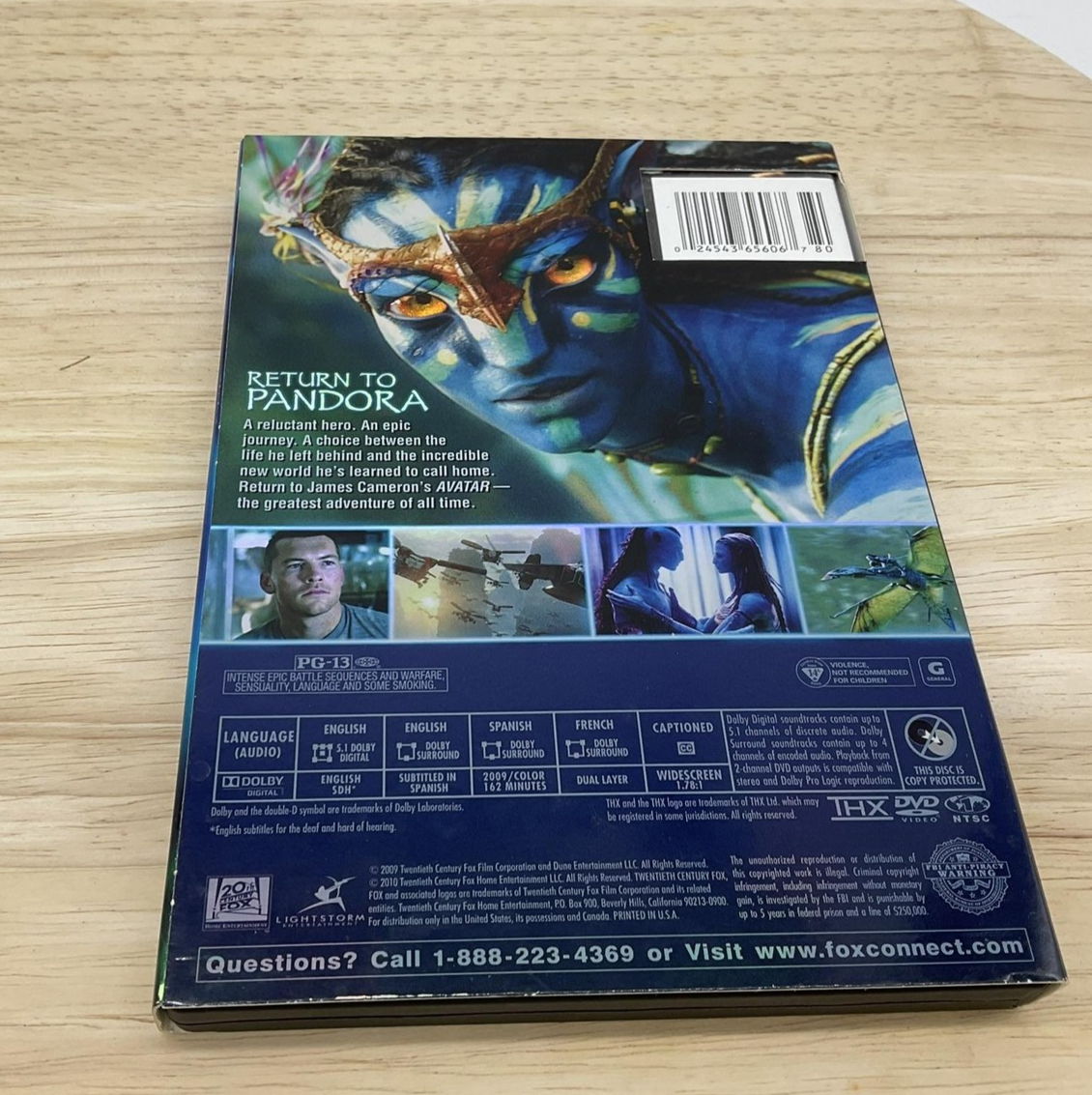 Avatar DVD 2010 Widescreen James Cameron Slipcover NTSC PG-13 20th Century Fox