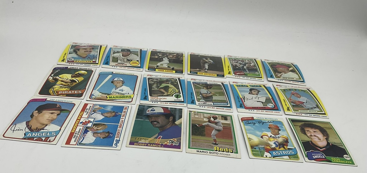 Topps Baseball Card Lot 16x 1982 Kmart MVP Hank Aaron Reggie Jackson Bench