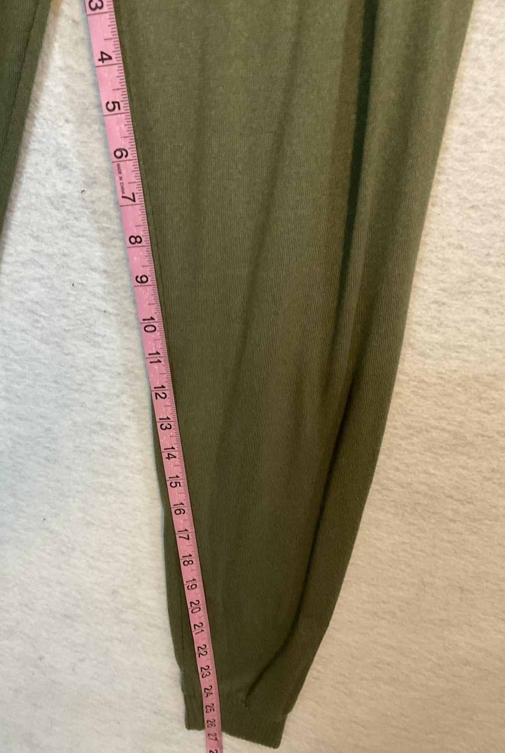 Serra Jumpsuit Womens Medium Green Short Sleeve Surplice V Neck Jogger Casual