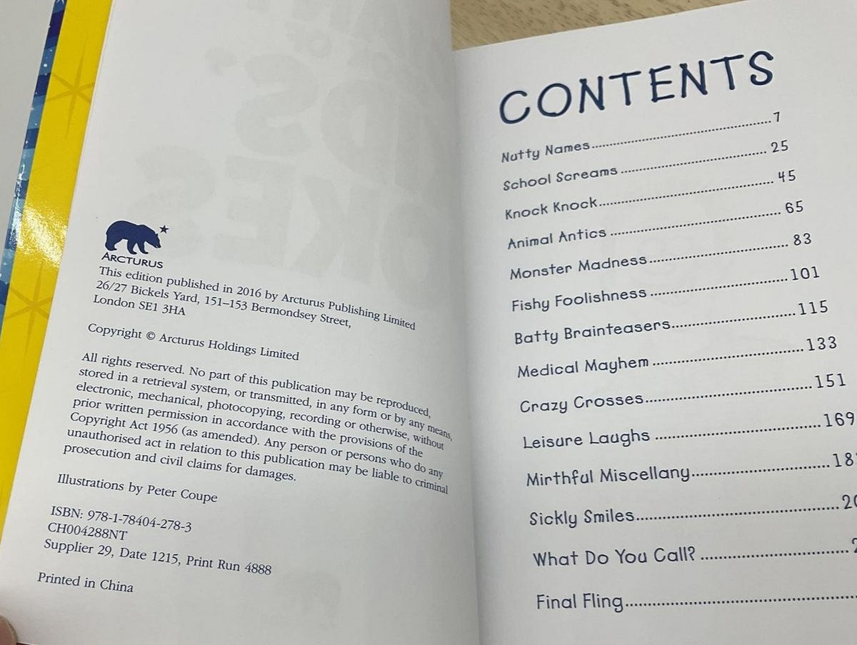 Arcturus The Giant Book Of Kids' Jokes Paperback Humor ISBN 978-1-78404-278-3