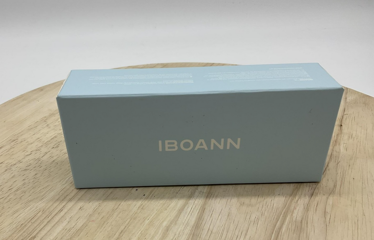 IBOANN Blue Light Blocking Glasses Women 51-20-140 Round 2 Pack Black Grey