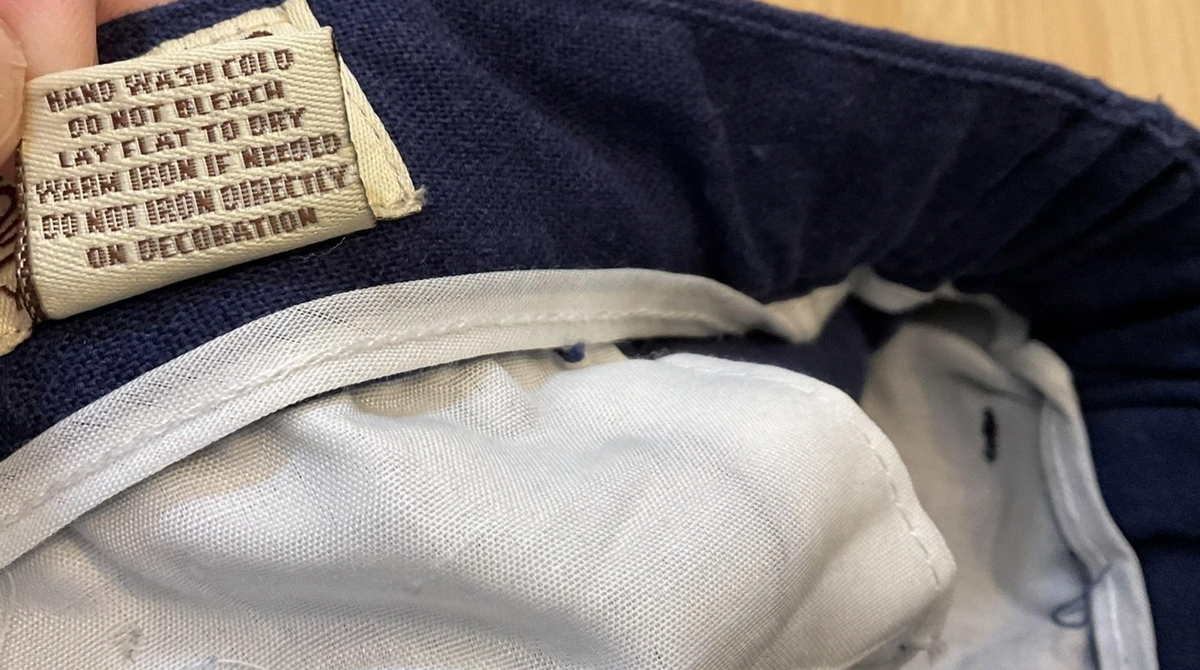 St. Patrick Dress Pants Mens 56x32 Blue Linen Rayon Pleated Easy Care Big Tall