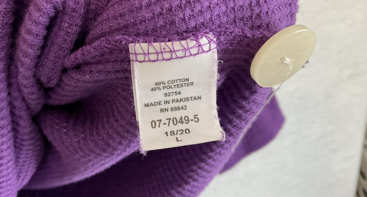 Roaman's Shirt Womens 18/20 Purple Cowl Neck 3/4 Sleeve Knit Top Plus Size