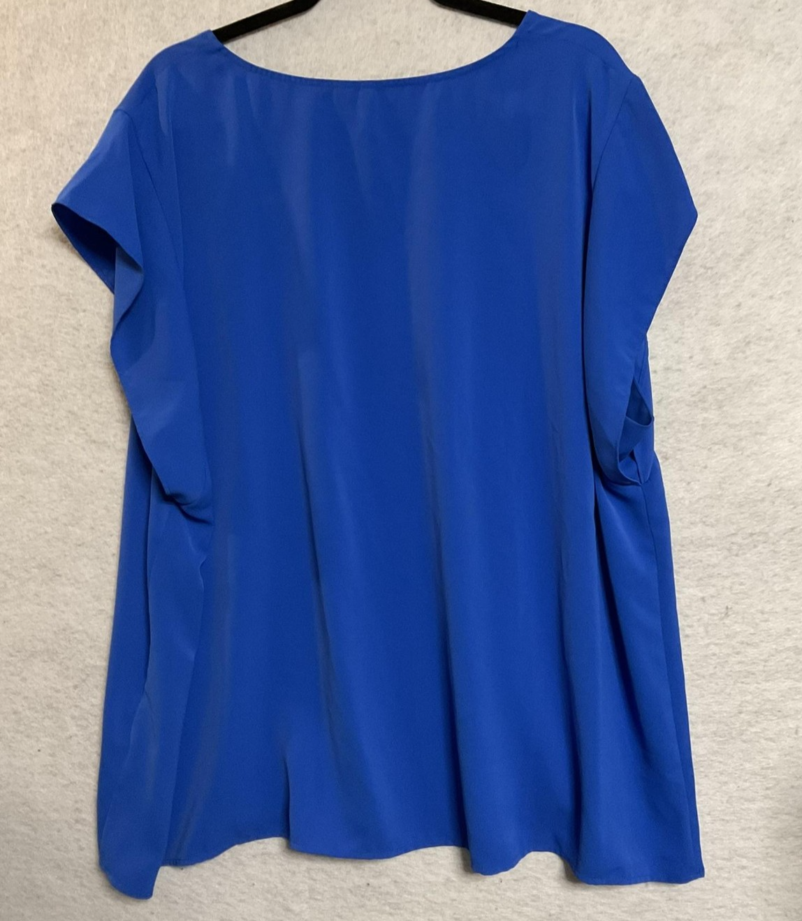 Cato Blouse Womens 26/28W Blue Dolman Sleeve Scoop Neck Tunic Top Plus Size