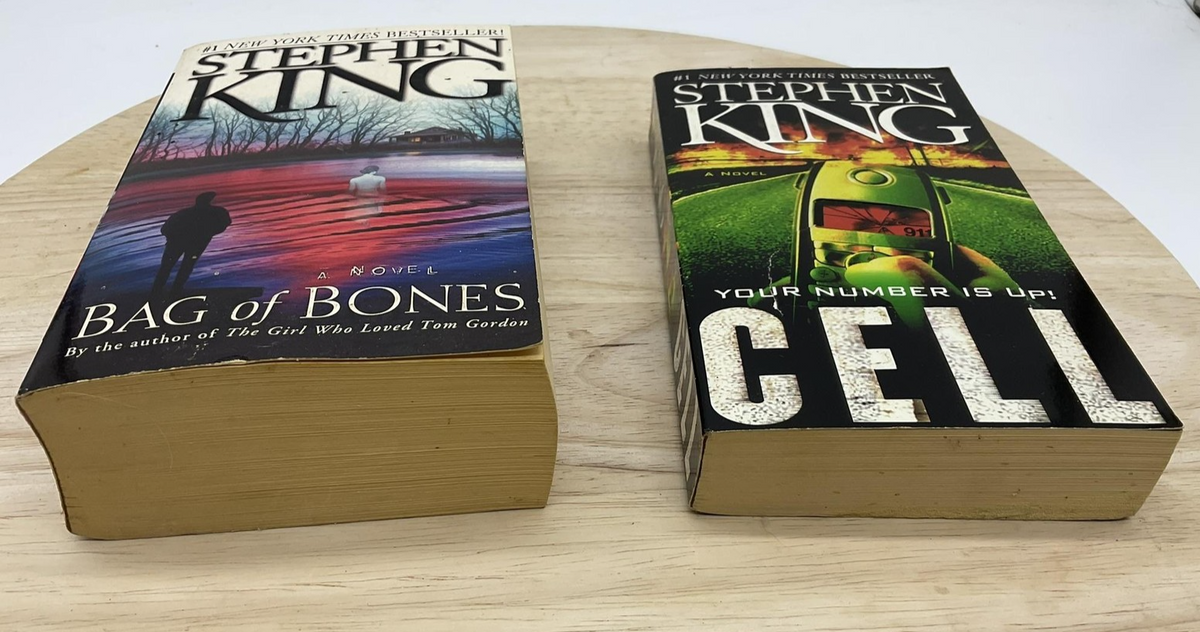 Lot 2 Stephen King Bag Of Bones Cell Adult Horror Paperback Novels Books Fiction