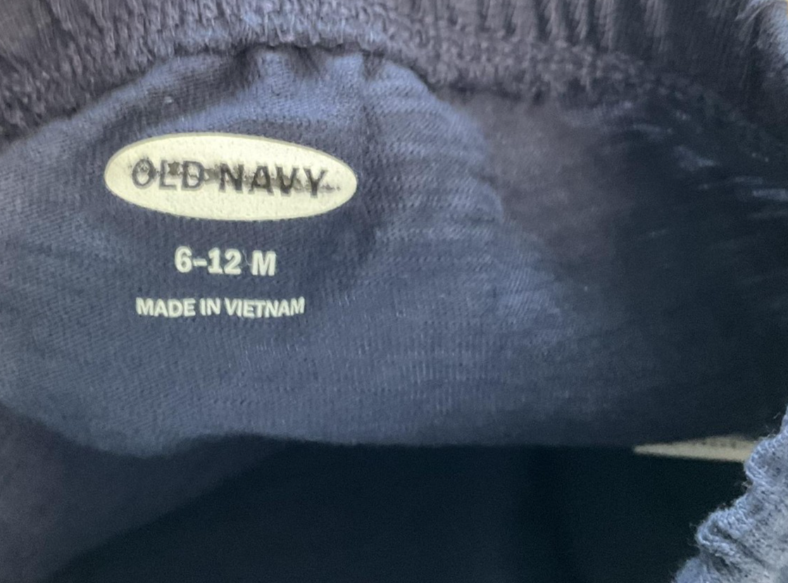 Old Navy Sweatpants Baby Boys 6-12 Months Navy Blue Jersey Drop Crotch Leggings