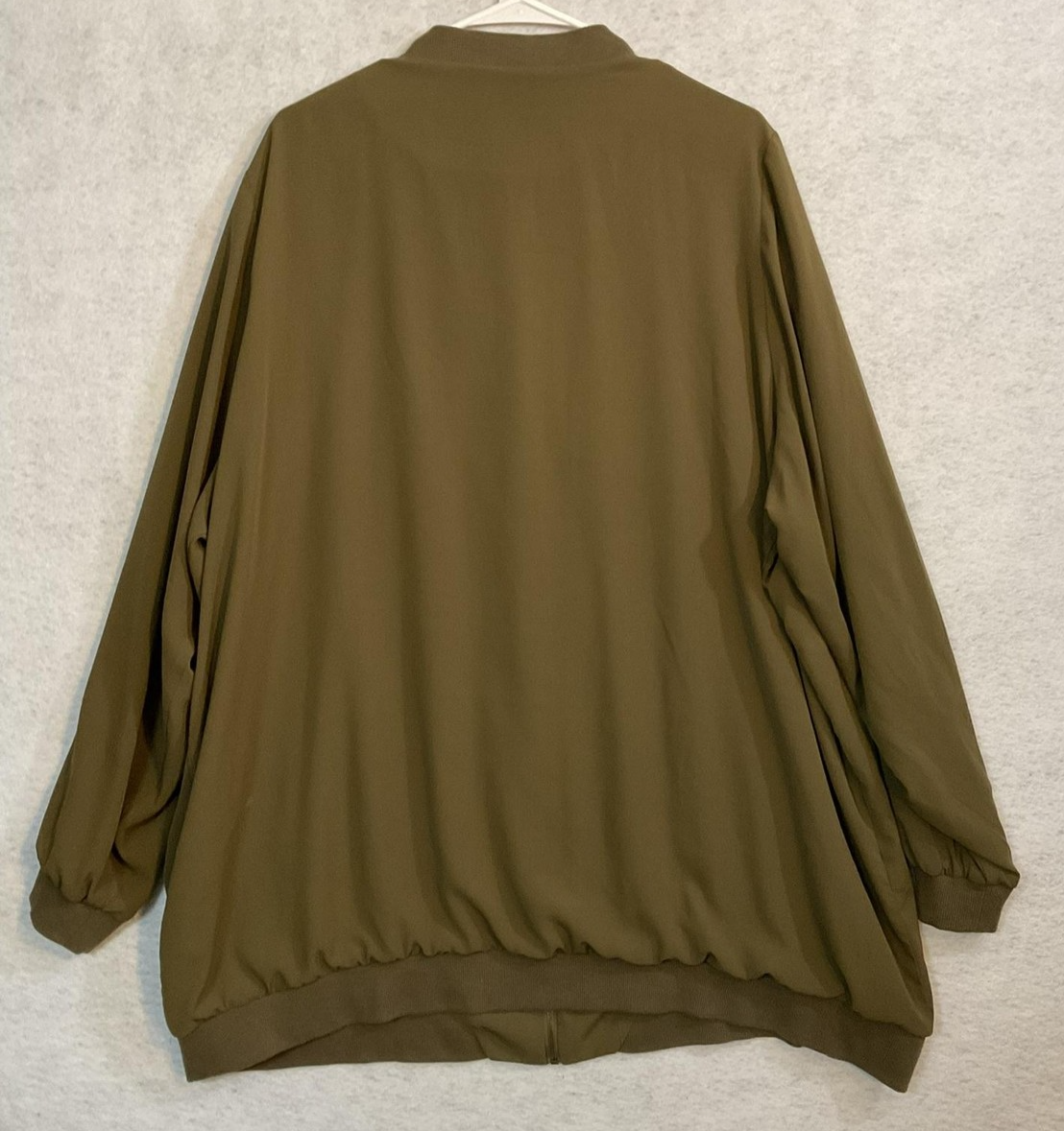 Forever 21 Jacket Womens 3X Green Bomber Lightweight Zip Front Pocket Plus Size