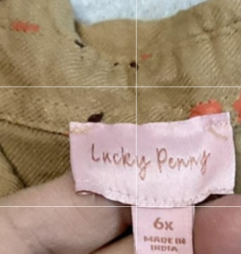 Lucky Penny Shirt Dress Girls 6X Brown Floral Button Front Collared Casual Cute