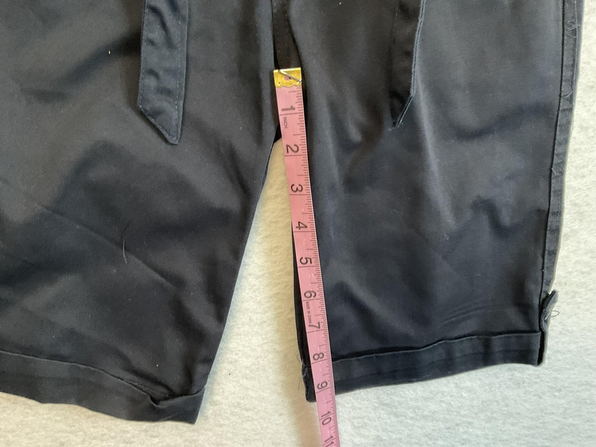Denice Shorts Girls 14 Blue Twill Bermuda Belted Adjustable Waist School Uniform