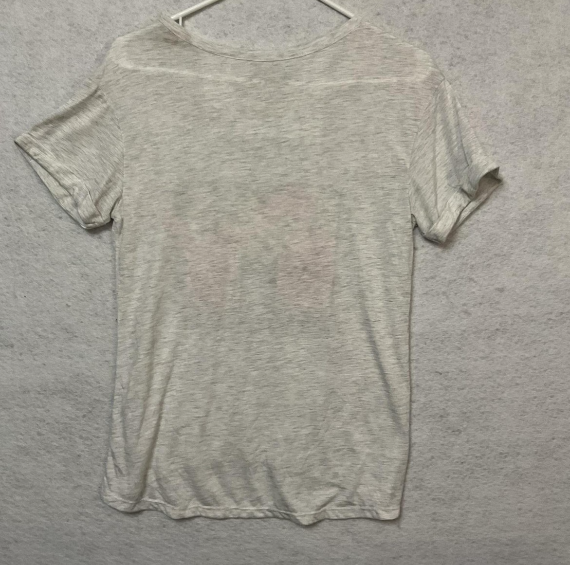 MTV Music Shirt Girls M Gray Floral Logo Cutout Scoop Neck Graphic Tee