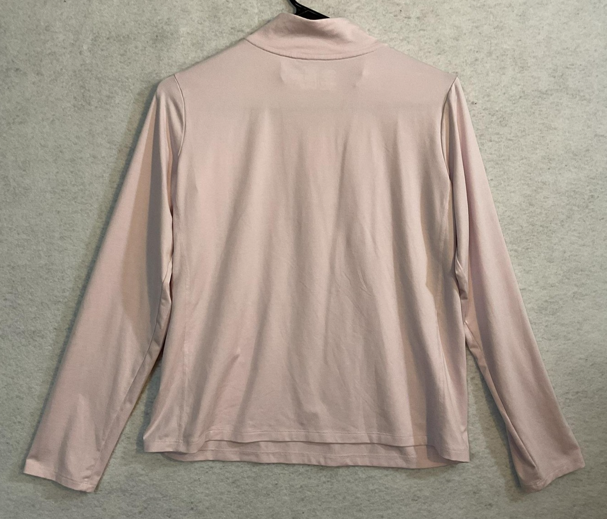 Athletic Works Pullover Womens XXL Pink 1/4 Zip Mock Neck Long Sleeve Stretch