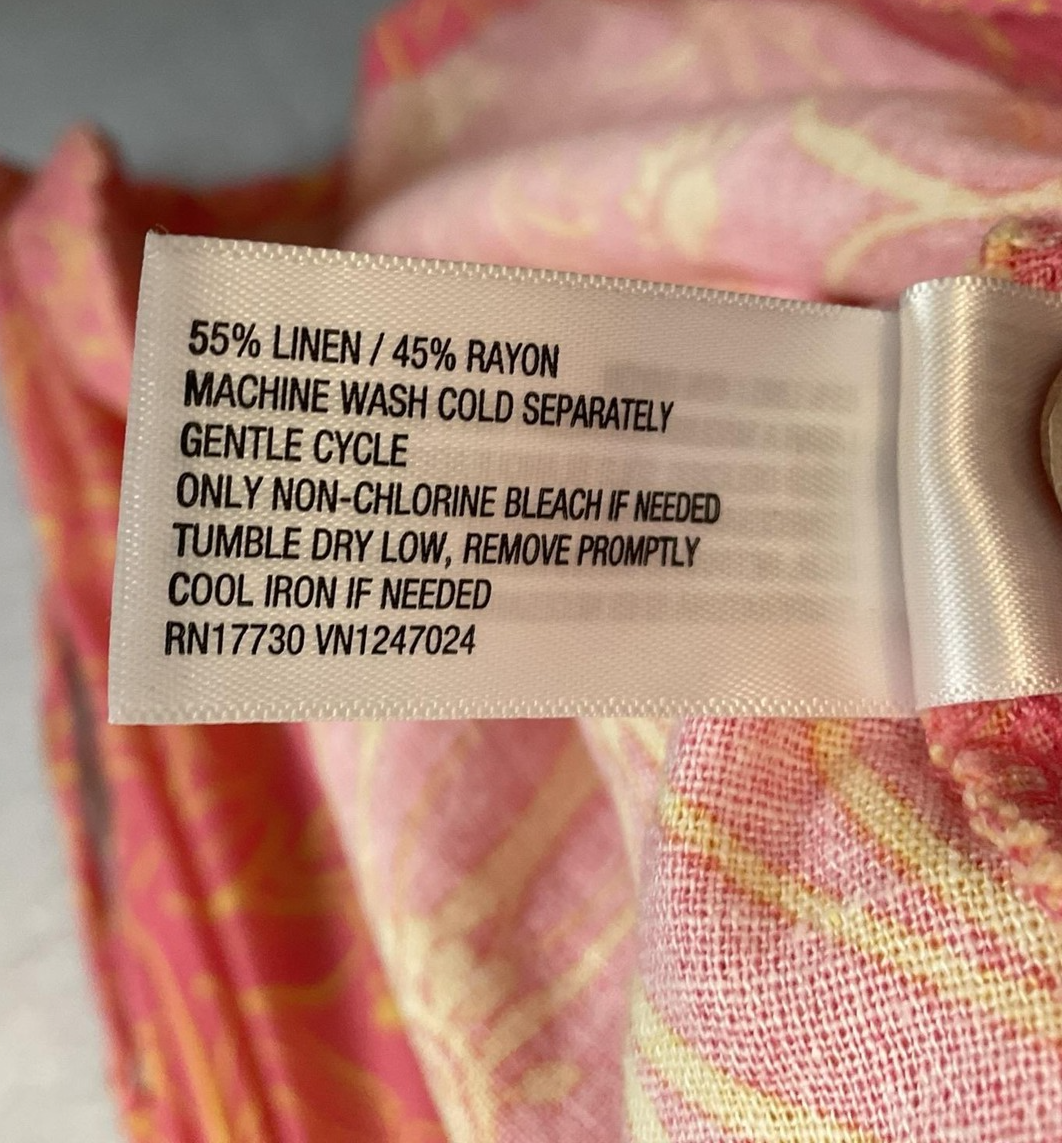Universal Thread Dress Womens XL Pink Floral Cutout Waist Long Sleeve Linen