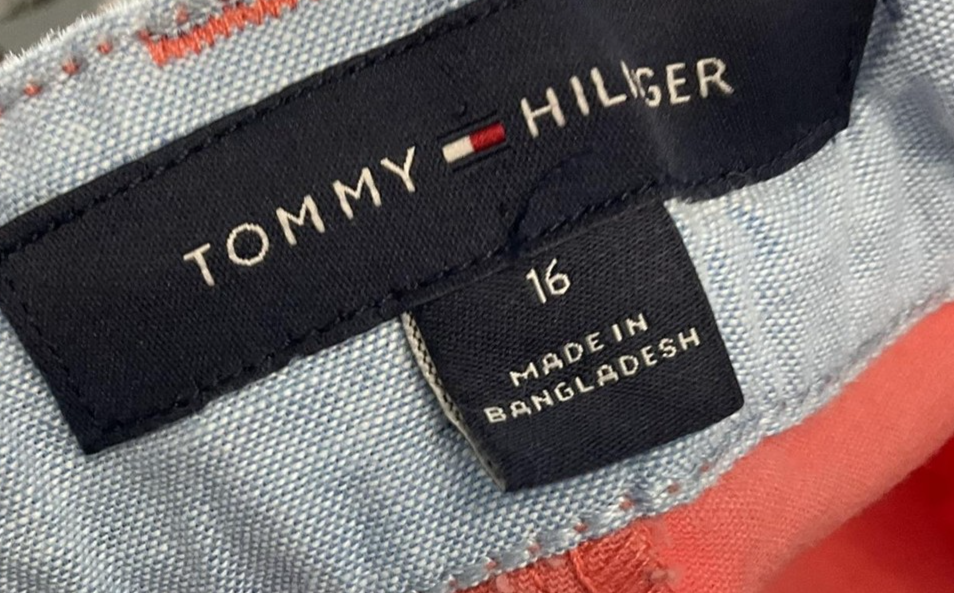 Tommy Hilfiger Shorts Boys 16 Pink Chino Flat Front Twill Stretch Summer