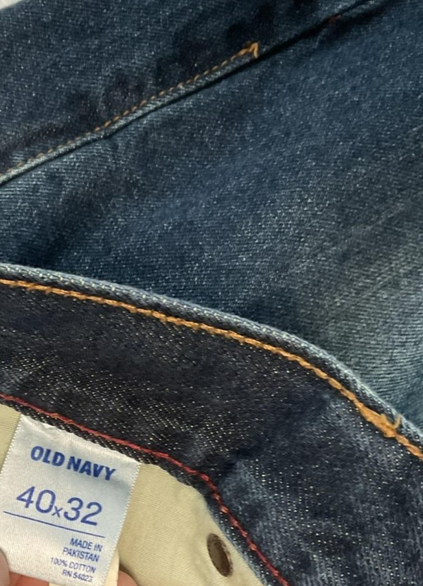 Old Navy Jeans Mens 40x32 Blue Regular Fit Straight Leg Denim 5-Pocket High Rise