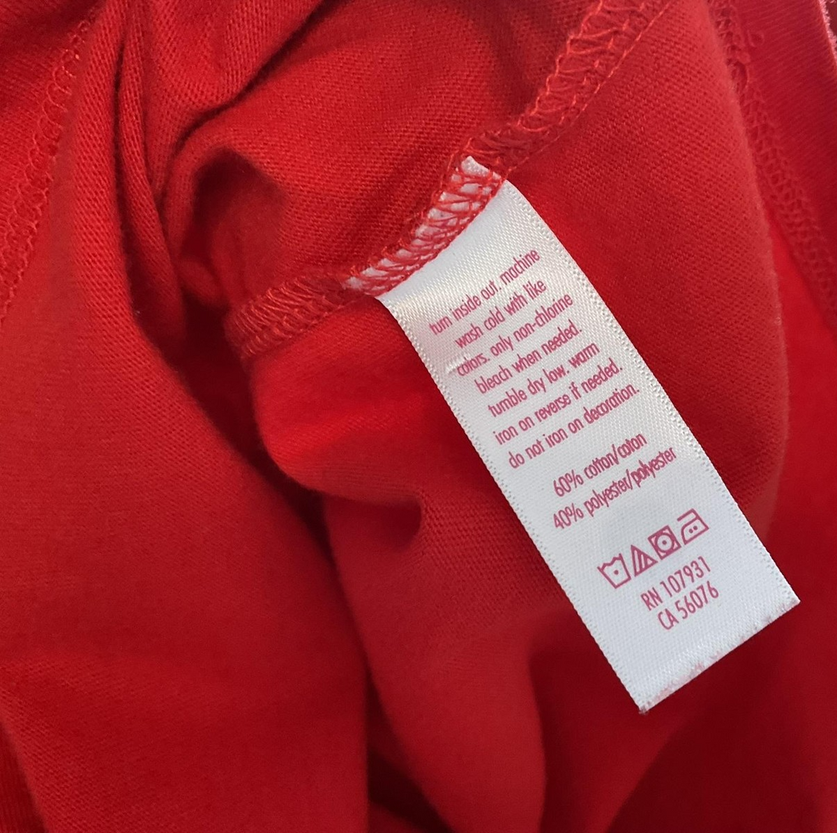 Justice Shirt Girls 10 Red Long Sleeve Crew Neck Solid Basic Stretch Top