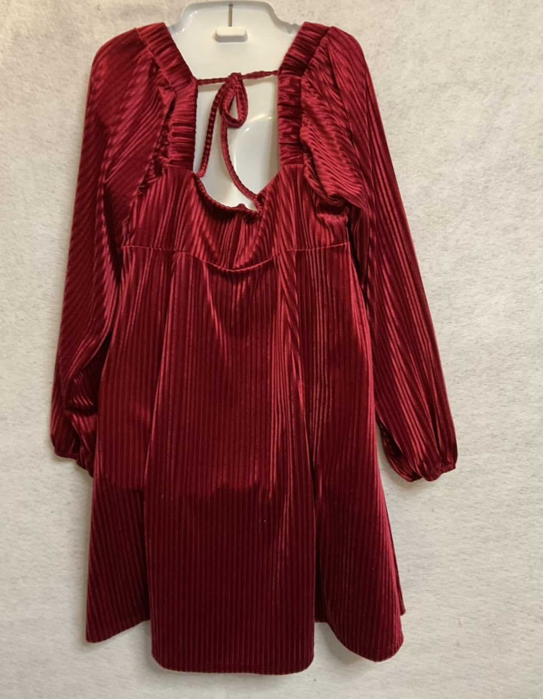 Velvet Dress Womens Medium Red Puff Sleeve Sweetheart Mini Party Cocktail Ruched
