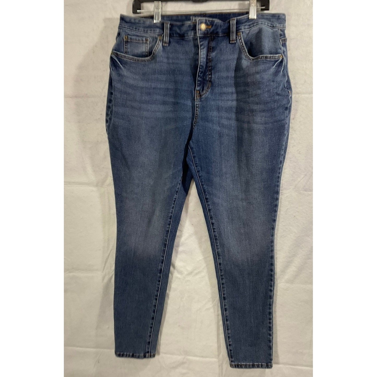 Time and Tru Skinny Jeans Womens 14 Blue High Rise Stretch Denim TT32100029005
