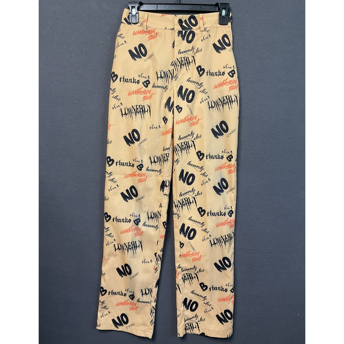 Blush Mark Pants Womens Small All Over Graphic Streetwear Y2K Polyester Blend