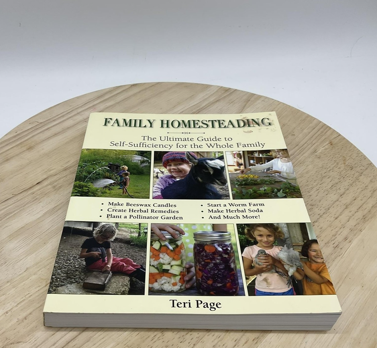Family Homesteading Teri Page Self-Sufficiency Garden Parenting Paperback Book
