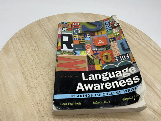 Language Awareness Readings For College Writers Eschholz Rosa Paperback Textbook