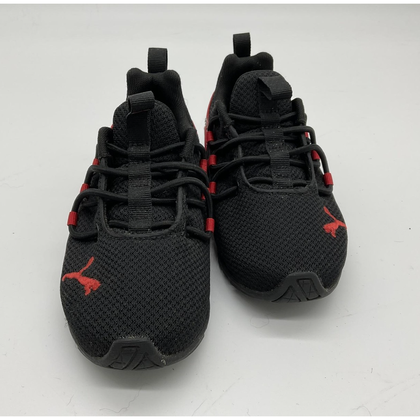 Puma Shoes Boys Size 11C Black Red SoftFoam+ Running Training Athletic 376358-01