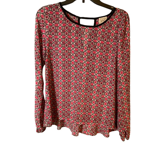 Eyelash Couture Women's Top Med, Multicolor, Long Sleeve