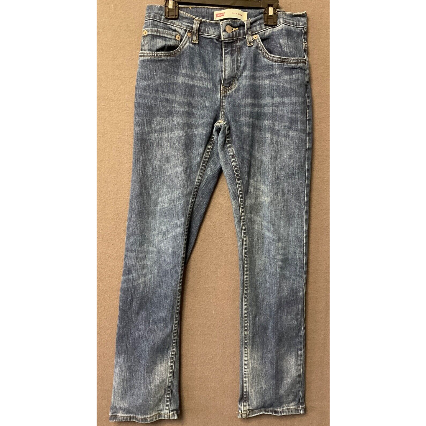 Levi's 511 Girls Slim Jeans 16 Regular Dark Wash Denim Youth W28 x L28