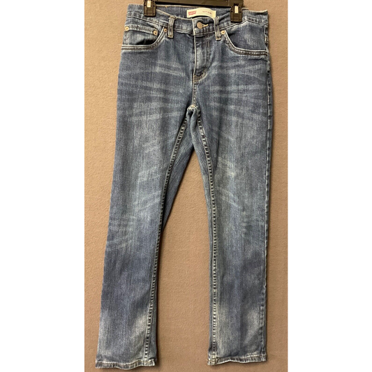 Levi's 511 Girls Slim Jeans 16 Regular Dark Wash Denim Youth W28 x L28