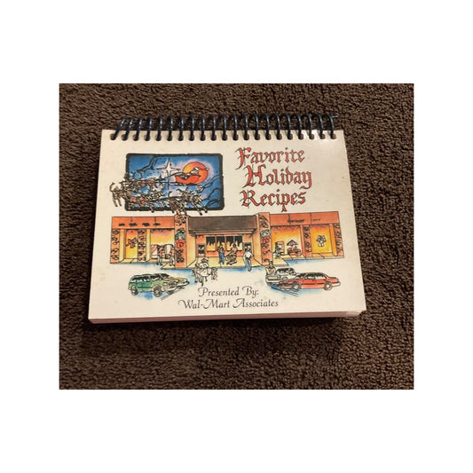 Favorite Holiday Recipes Spiral Cookbook Walmart Associate Charity Vintage