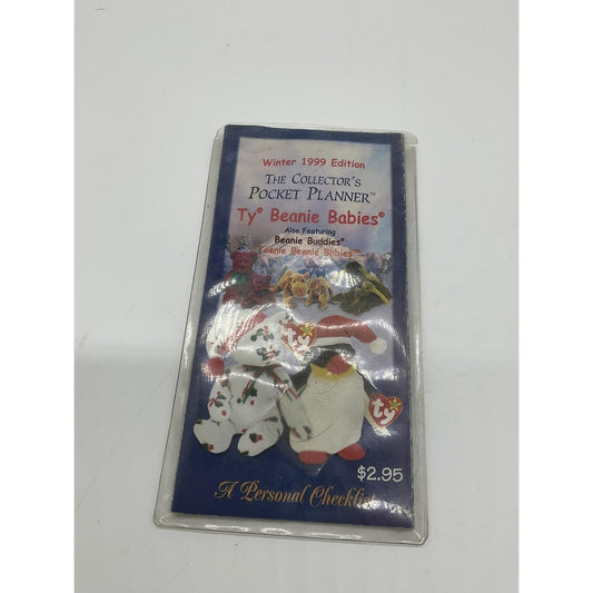 Vintage 1999 Ty Beanie Babies Collector Pocket Planner Checklist Guide Foldout