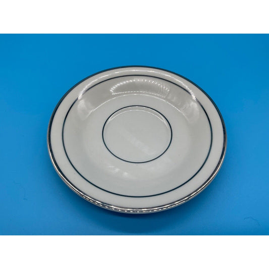 Vintage Syracuse China COLUMBIA Old Ivory Silver PLATINUM Saucer/Plate 5.5" USA