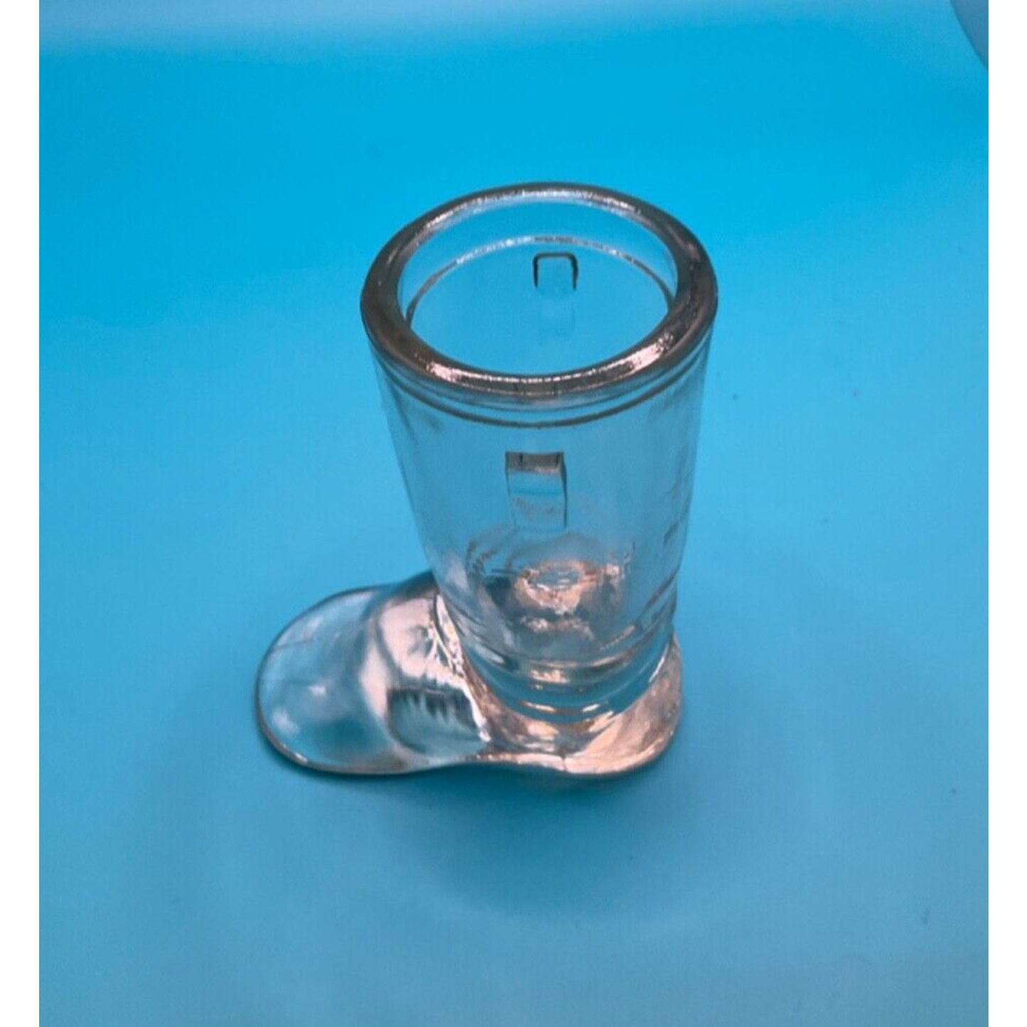 Vintage Cowboy Glass Toothpick Holder/Shot Glass - 3"x2.5" Retro