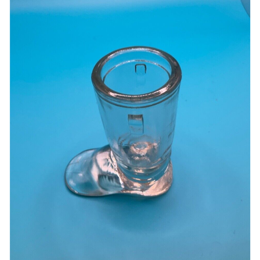 Vintage Cowboy Glass Toothpick Holder/Shot Glass - 3"x2.5" Retro