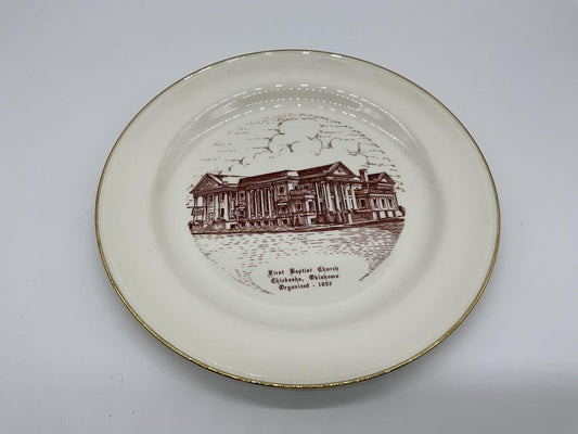 Vintage First Baptist Church Chickasha OK Sunday School Plate WW Art Studios