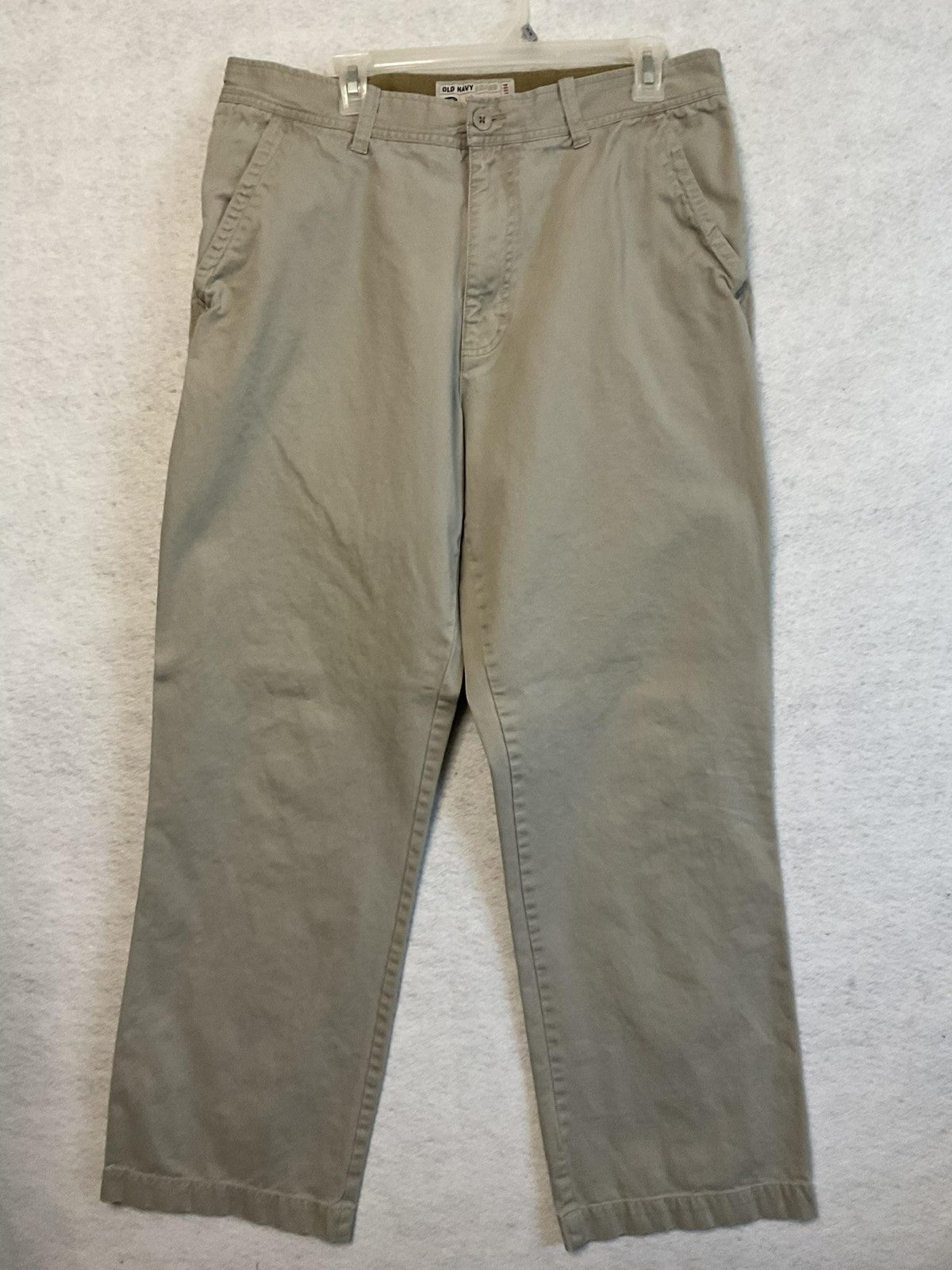 Old Navy Pants Mens 36x32 Beige Loose Khakis Relaxed Fit Straight Leg Casual