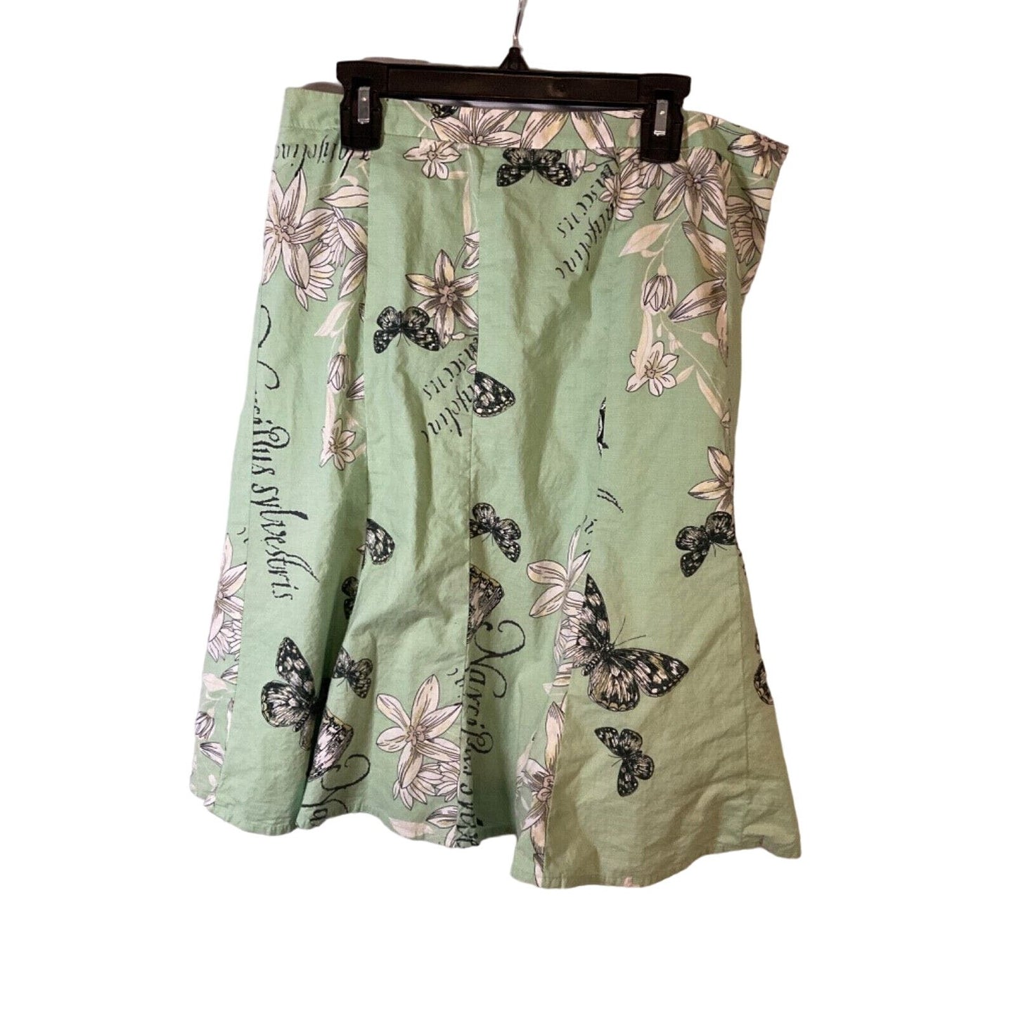 Ann Taylor LOFT 8P Petite Cotton Skirt, Butterfly Floral, Lined, Cute Spring