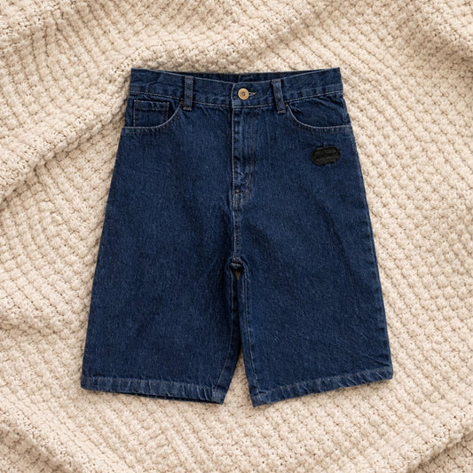 Ecko Unltd Shorts Boys 10 Black Denim Bermuda Flat Front Rhino Logo Casual