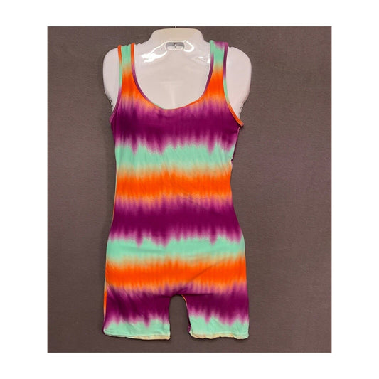 AQ-Sport Tie-Dye Sleeveless Romper Med Jumpsuit NWT Boho Festival