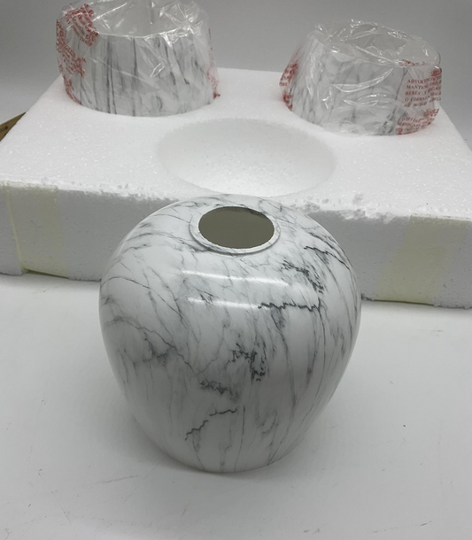 Marble Glass Pendant Light Shades Set Of 3 JYP105HBCG Round White Gray