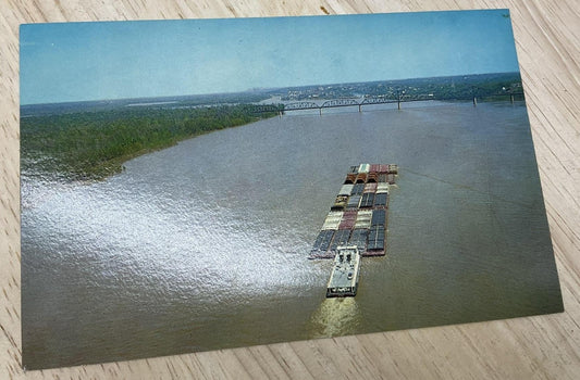 Vintage Towboat Mississippi HS Crocker Deep South Color Postcard 5.5x3.5 In
