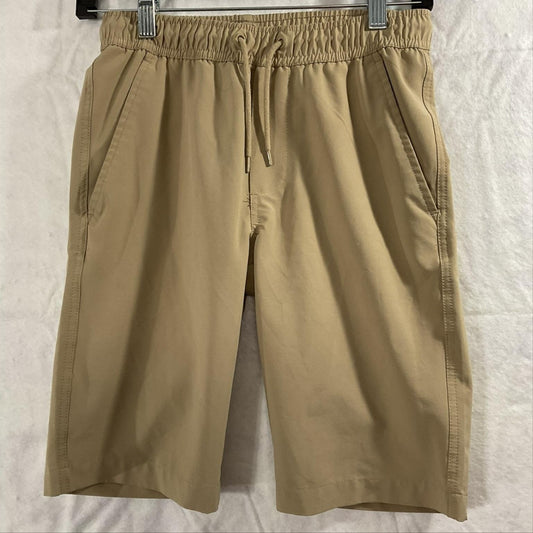 Nautica School Uniform Shorts Boys 12 Beige Elastic Waist Drawstring Stretch