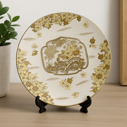 Vintage Gold Imari Hand Painted Wall Plate - Japanese Porcelain Decor