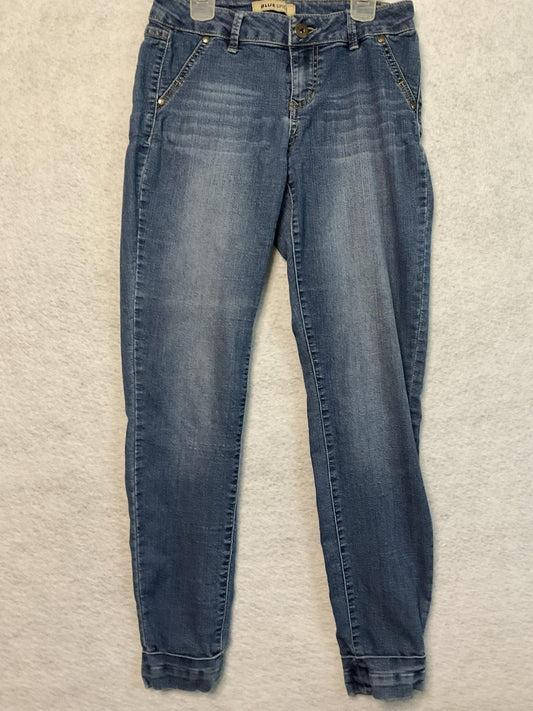 Blue Spice Jeans Womens 3 Blue Mid Rise Skinny Stretch Denim Light Wash Juniors