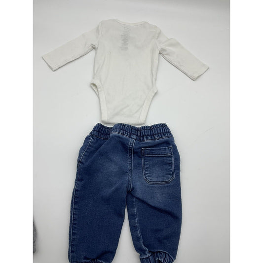 Jumping Beans Bodysuit Carter's Pants Set Baby 6M My Sibling Paws Outfit