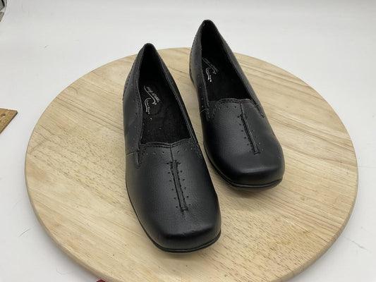 Easy Street Comfort Wave Shoes Womens Size 8 Black Loafers Casual Slip On